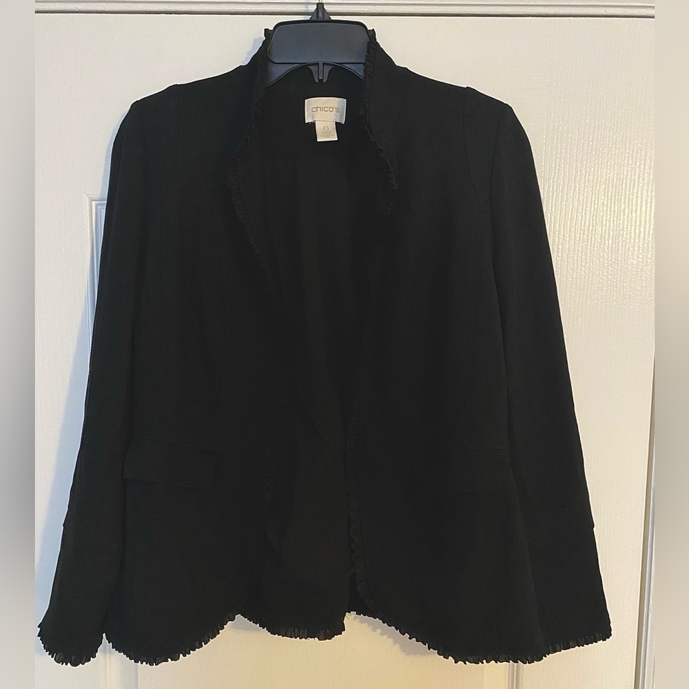 Chic black frill Jacket
